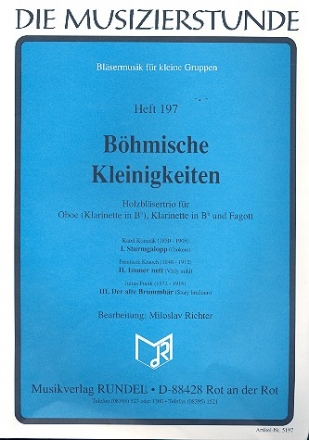 Bhmische Kleinigkeiten fr Oboe (Klarinette), Klarinette und Fagott Partitur und Stimmen