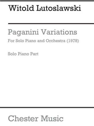 Paganini Variations for piano and orchestra solo piano part