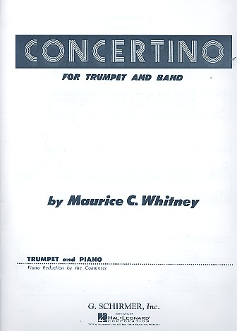 Concertino for trumpet and band for trumpet and piano