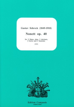 Nonett op.40 fr 2 Flten, Oboe, 2 Klarinetten, 2 Hrner und 2 Fagotte Partitur und Stimmen