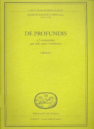 De profundis per soli, coro e orchestra partitura