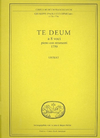 Te Deum a 8 voici con strumenti partitura