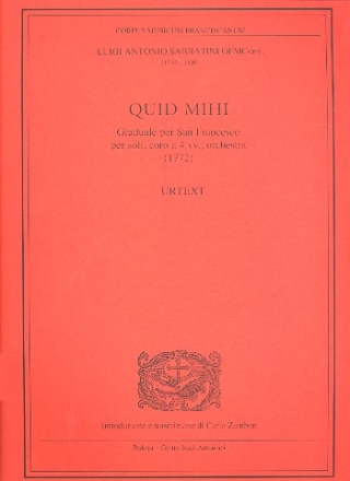 Quid mihi per soli, coro e orchestra partitura