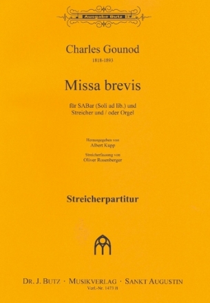 Missa brevis fr gem Chor und Streicher (Soli und Orgel ad lib) Partitur