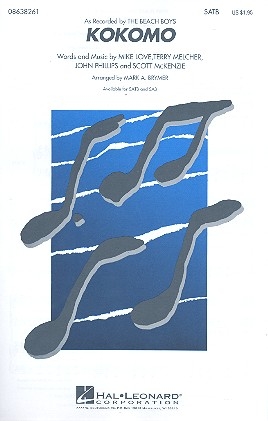 Kokomo for mixed chorus (SATB) and piano score