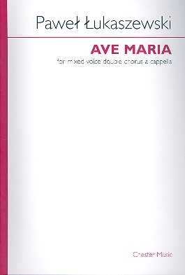 Ave Maria for mixed chorus a cappella score