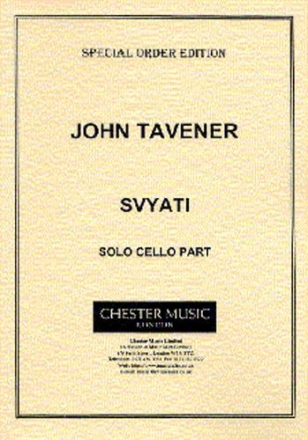 Svyati for mixed chorus and cello cello part, archive copy