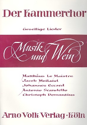 Musik und Wein  fr gem Chor a cappella Partitur