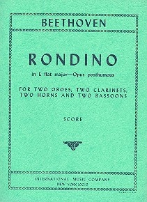 Rondino in E Flat Major op.posth. for 2 oboes, 2 clarinets, 2 horns and 2 bassoons study score