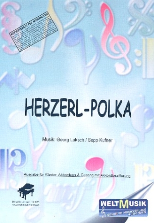 Herzerl-Polka: Einzelausgabe fr Gesang und Klavier mit Akkordbez.