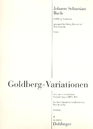 Goldbergvariationen fr Streichquartett Partitur