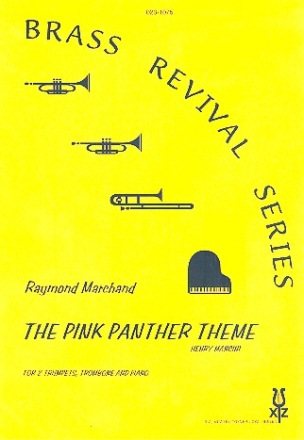 The Pink Panther Theme for 2 trumpets, trombone and piano score and parts