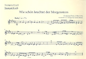 5 Choralvorspiele der Romantik fr Orgel und Blechblser (Posaunenchor) Trompete 2