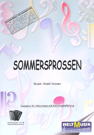 Sommersprossen fr Akkordeon (mit Text und Akkoredn)