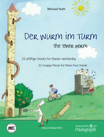 Der Wurm im Turm (+CD) fr Klavier zu 4 Hnden Spielpartitur