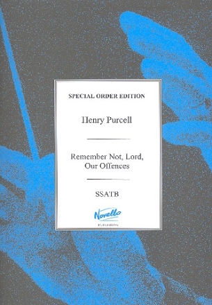 Remember not Lord our Offences for mixed chorus and organ score, archive copy