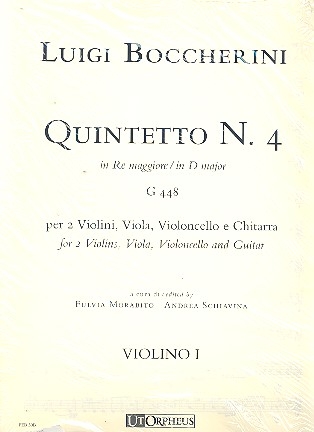 Quintett D-Dur Nr.4 G448 fr 2 Violinen, Viola, Violoncello und Gitarre Stimmen