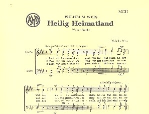 Heilig Heimatland fr Mnnerchor a cappella Chorpartitur