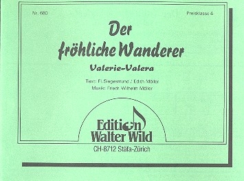 Der frhliche Wanderer fr Handharmonika in Griffschrift (mit Text)