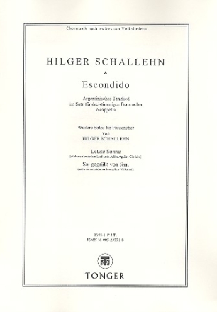 Escondido fr Frauenchor a cappella Partitur (dt/sp)