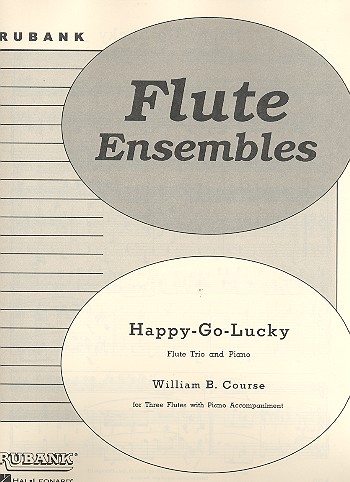 Happy-go-lucky for 3 flutes and piano score and parts