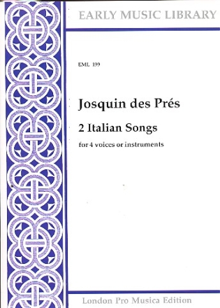 2 Italian Songs for 4 voices (instruments) (SATB) score (it)