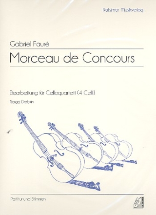 Morceau de concours fr 4 Violoncelli Partitur und Stimmen