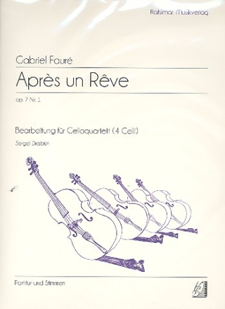 Apres un rve op.7,1 fr 4 Violoncelli Partitur und Stimmen