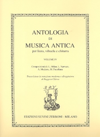 Antologia di musica antica vol.4 per liuto (vihuela/chitarra)