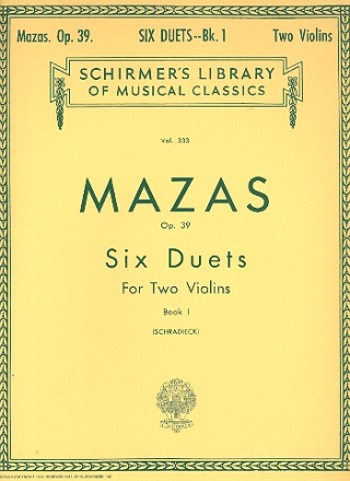 6 Duets op.39 vol.1 (nos.1-3) for 2 violins 2parts