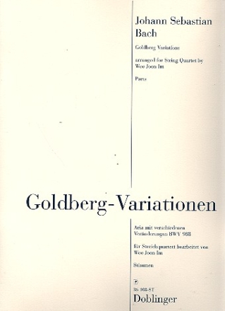 Goldbergvariationen BWV988 fr Streichquartett Stimmen