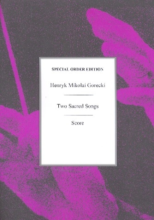 2 sacred Songs op.33 for mixed chorus a cappella score (pol)