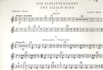 Die Schlittenfahrt fr Streicher, Trompete und Schlagwerk Trommel