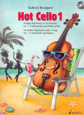 Hot Cello Band 1 (+CD) fr 1-2 Celli (Klavier ad lib) Spielpartitur und Klavierpartitur