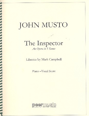 The Inspector  Vocal score (en)