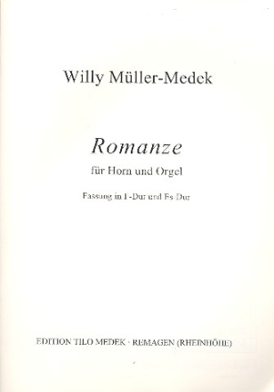 Romanze (Fassung in F-Dur und Es-Dur) fr Horn in F und Orgel