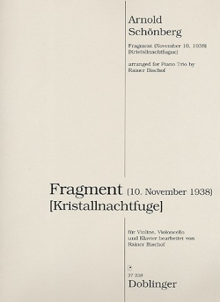 Fragment (10. November 1938) fr Violine, Violoncello und Klavier Stimmen