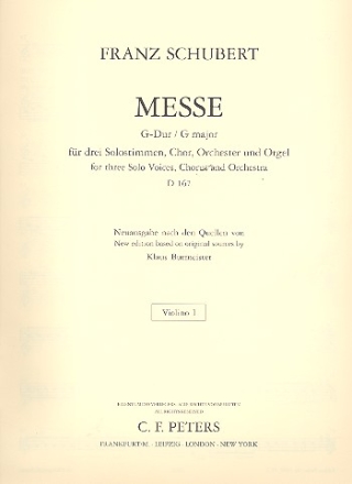 Messe G-Dur D167 fr Soli, gem Chor und Orchester Violine 1