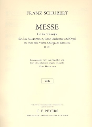 Messe G-Dur D167 fr Soli, gem Chor und Orchester Viola