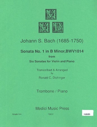 Sonata in b Minor no.1 BWV1014 for trombone and piano