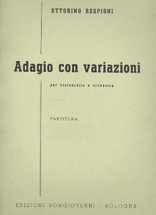 Adagio con variazioni per violoncello e orchestra partitura