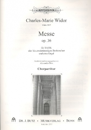 Messe op.36 fr gem Chor, Baritonchor und Orgel Chorpartitur