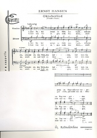 Oktoberlied fr Mnnerchor a cappella