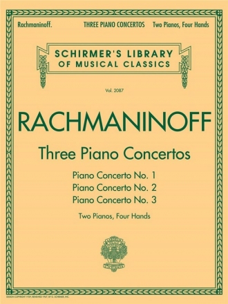 3 Concertos for piano and orchestra nos.1-3 for 2 pianos 4 hands score