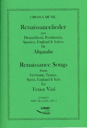 Renaissancelieder fr Altgambe und Bassgambe Spielpartitur