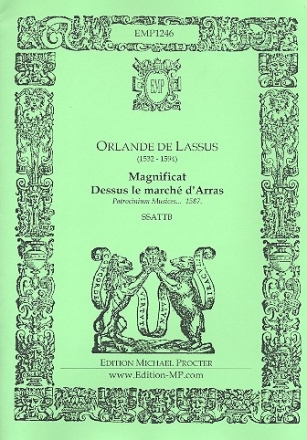 Magnificat Dessus le march d'Arras for mixed voices (SSATTB) score