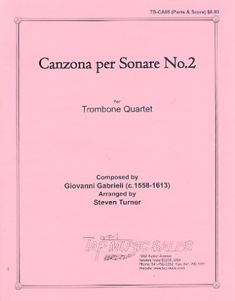 Canzona per sonare no.2 fr 4 Posaunen Partitur und Stimmen