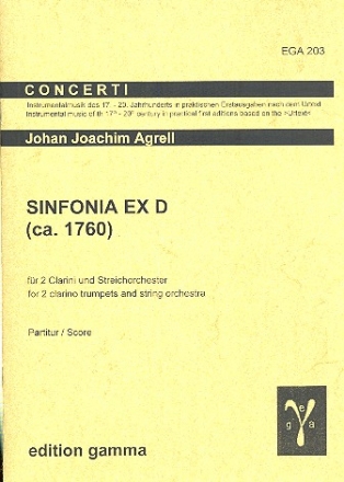 Sinfonia ex D fr 2 Clarini und Streichorchester Partitur