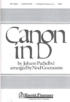 Canon in D for mixed chorus (SAM) and piano (organ) (strings ad lib) vocal score