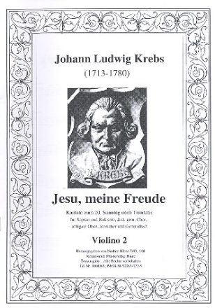 Jesu meine Freude fr Soli, gem Chor, Oboe, Streicher und Bc Violine 2